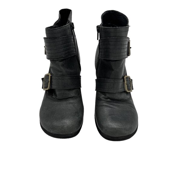MIZ MOOZ Size 8 Gray Women Evan Leather Zippered Ankle Boots Booties - Picture 6 of 15